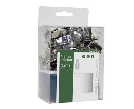 Navneskilt Clip og strop 50x90, 50stk pr ks. Pris pr st kr.: 3,12 Navneskilt Clip og strop 50x90, 50stk pr ks. Pris pr st kr.: 3,12