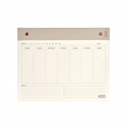 KOZO Ugeplanner 25x20cm Premium Sand