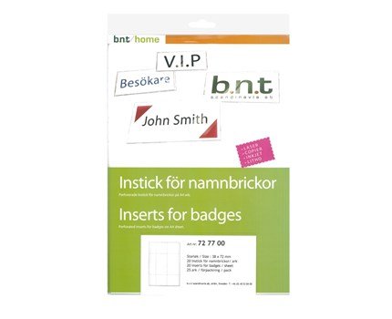 INSTICK A4 ARK (38x72) 20 stk pr ark