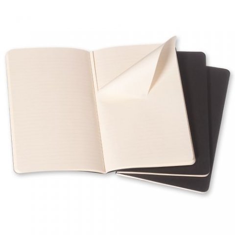 Cahier Journal Linjeret Pocket Sort 3-Pak
