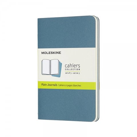 Cahier Journal Blank Pocket Brisk Blue 3-Pak