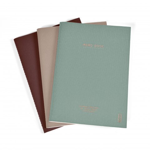 KOZO Notesbog A5 3 Pakke Coffee Sand Aloe Vera KOZO Notesbog A5 3 Pakke Coffee Sand Aloe Vera