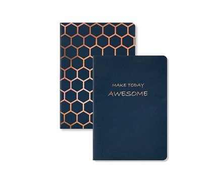 Noteshfte A6, 2-pak, mrkebl