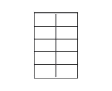 LASER ETIKETTER PÅ A4-ark 10stk (105x57) MED RETTE HJØRNER LASER ETIKETTER PÅ A4-ark 10stk (105x57) MED RETTE HJØRNER