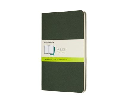 Cahier Journal Blank Large Grn 3-Pak