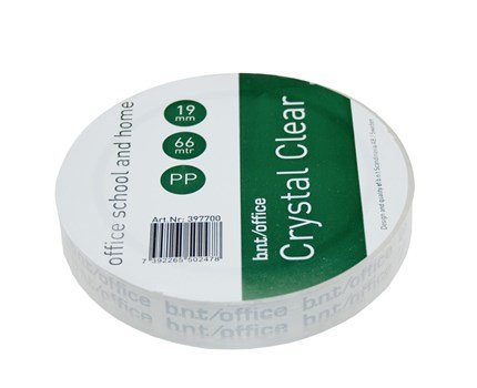 Krystalklart Tape 66m x 19mm PP