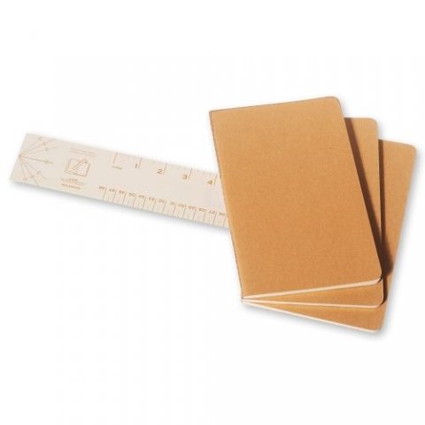 Cahier Journal Blank Large Kraft 3-Pak