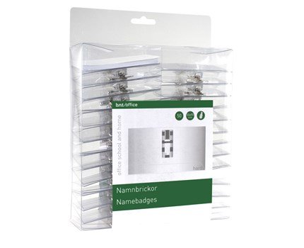 Navneskilt med Clip 50x90mm, 50stk pr ks. Pris pr stk kr.: 1,70 Navneskilt med Clip 50x90mm, 50stk pr ks. Pris pr stk kr.: 1,70