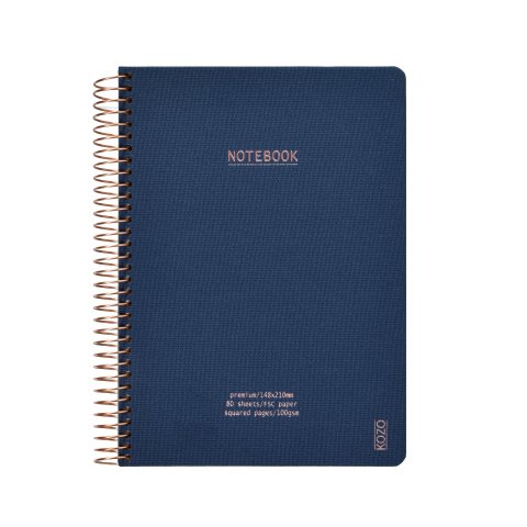 KOZO Kvadreret Notesbog A5 Premium Navy p vej