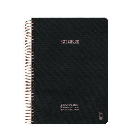 KOZO Kvadreret Notesbog A5 Premium Black p vej