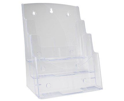 BROCHUREHOLDER A4 3 RUM TIL BORD/VÆG BROCHUREHOLDER A4 3 RUM TIL BORD/VÆG